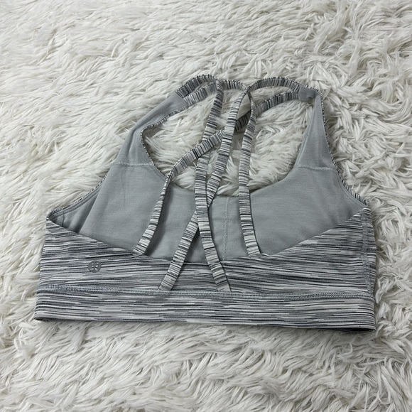 Lululemon Energy Bra *Medium Support, B-D Cup Space Dye Camo White Silver Spoon - Picture 2 of 4